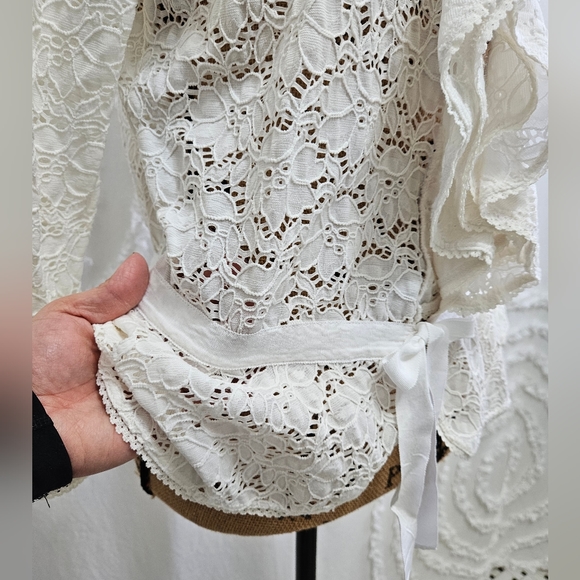 JM Collection eyelet lace top - Picture 8 of 10